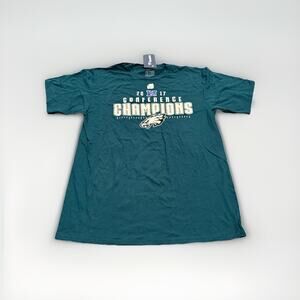 Fanatics Mens Green 2017 Philadelphia Eagles NFL Names Champions T-Shirt M NWT